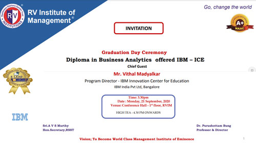 Diploma in Business Analytics offered IBM – ICE, 21st September 2020